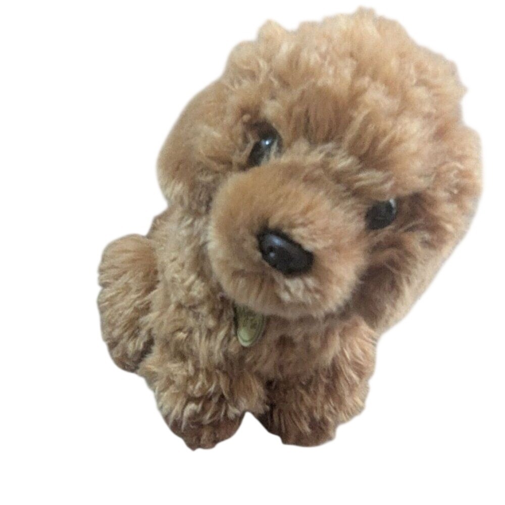 Aurora Miyoni Poodle Puppy Plush Stuffed Animal Tan Dog 8 Inch 26164